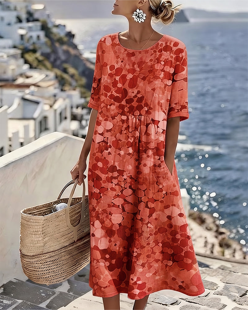 Elena™ - Elegant Floral Summer Midi Dress