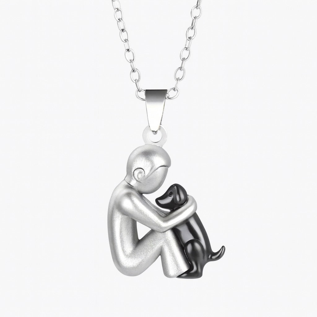Halsband med omfamningshänge