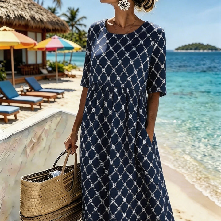 Nadia™ | Coastal Elegance Midi Dress