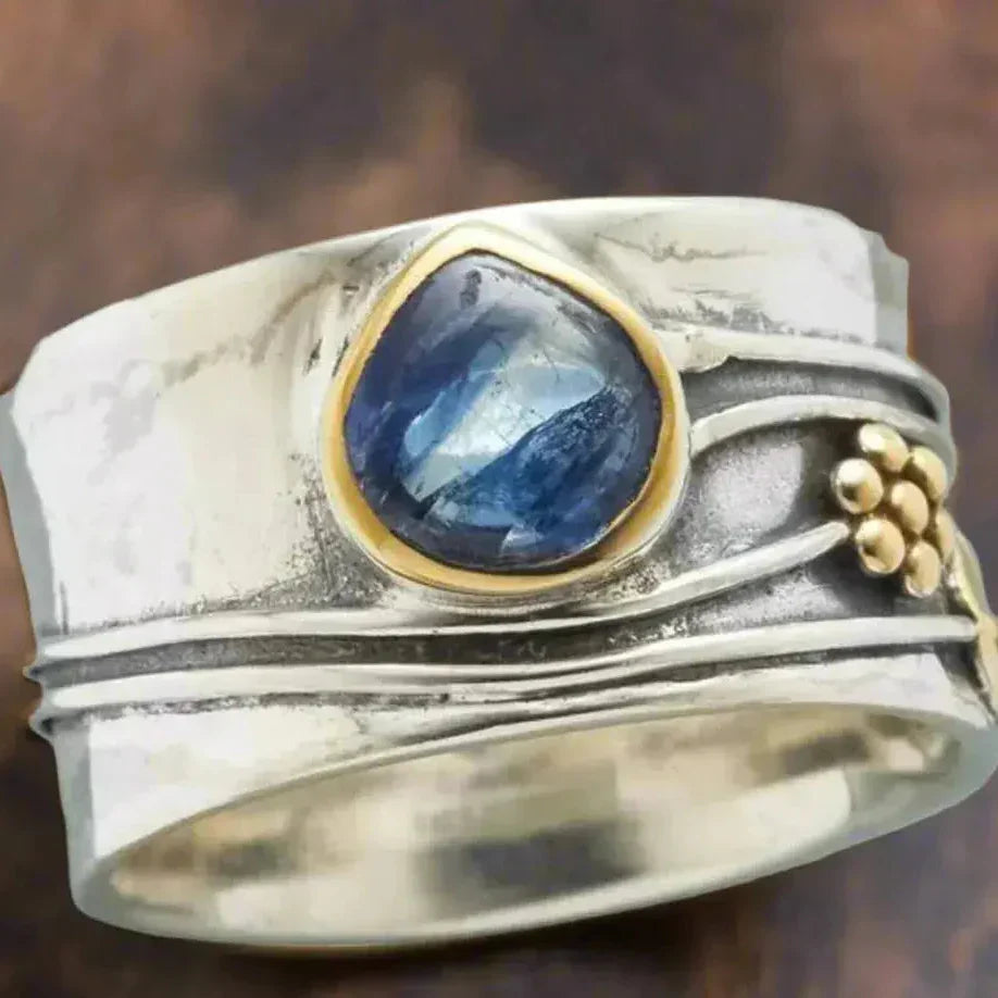 Boho-meditationsring med ädelsten