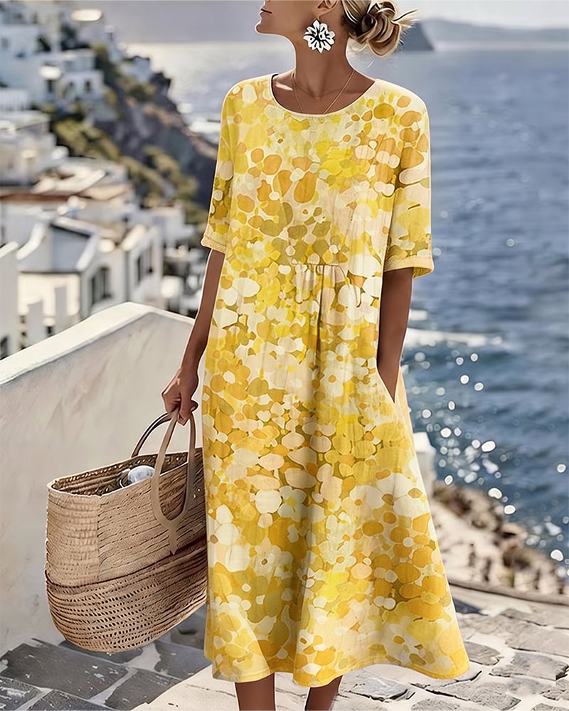 Elena™ - Elegant Floral Summer Midi Dress