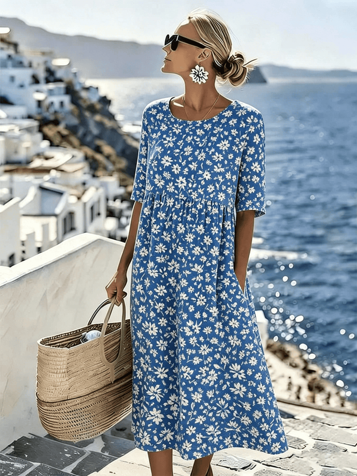 Grace™ - Elegant Floral Summer Midi Dress