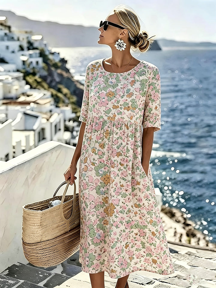 Lily™ - Elegant Floral Summer Midi Dress