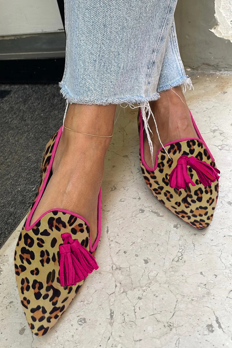 Asma™ - Leopard print flat shoes