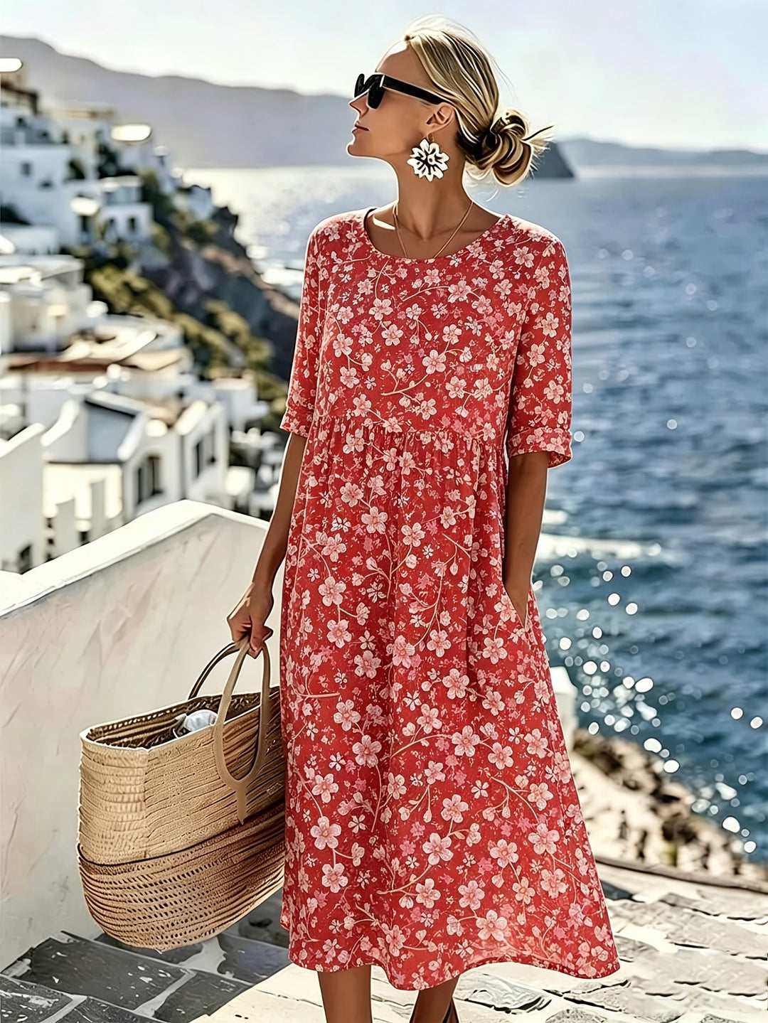 Scarlett™ | Blossom Breeze Midi Dress