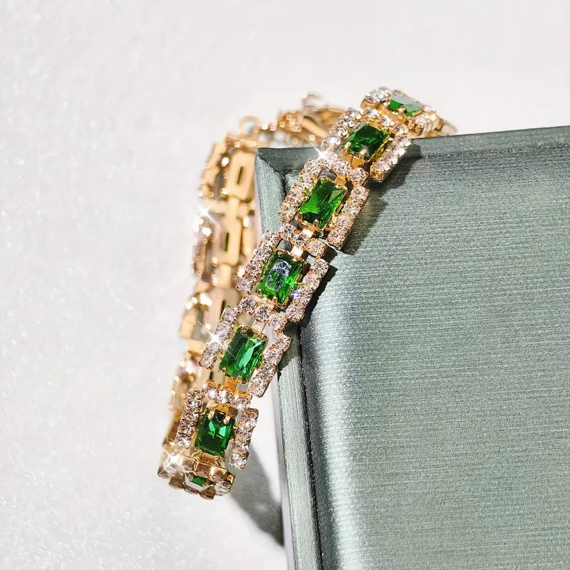 Guldfärgat armband Elisa Esmeralda
