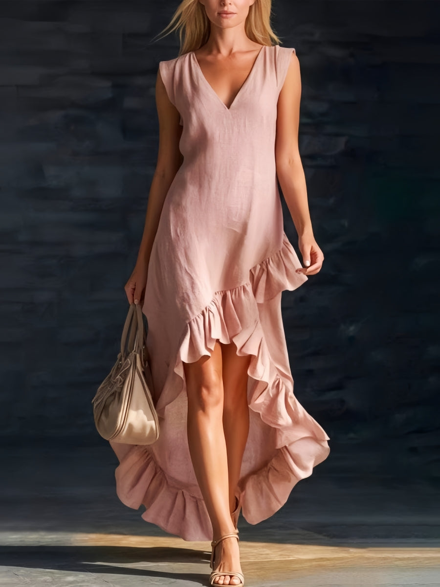 Sienna | Ruffle High-Low Boho Dress