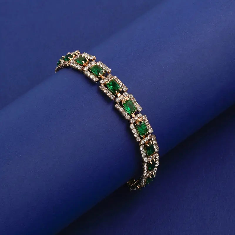 Guldfärgat armband Elisa Esmeralda