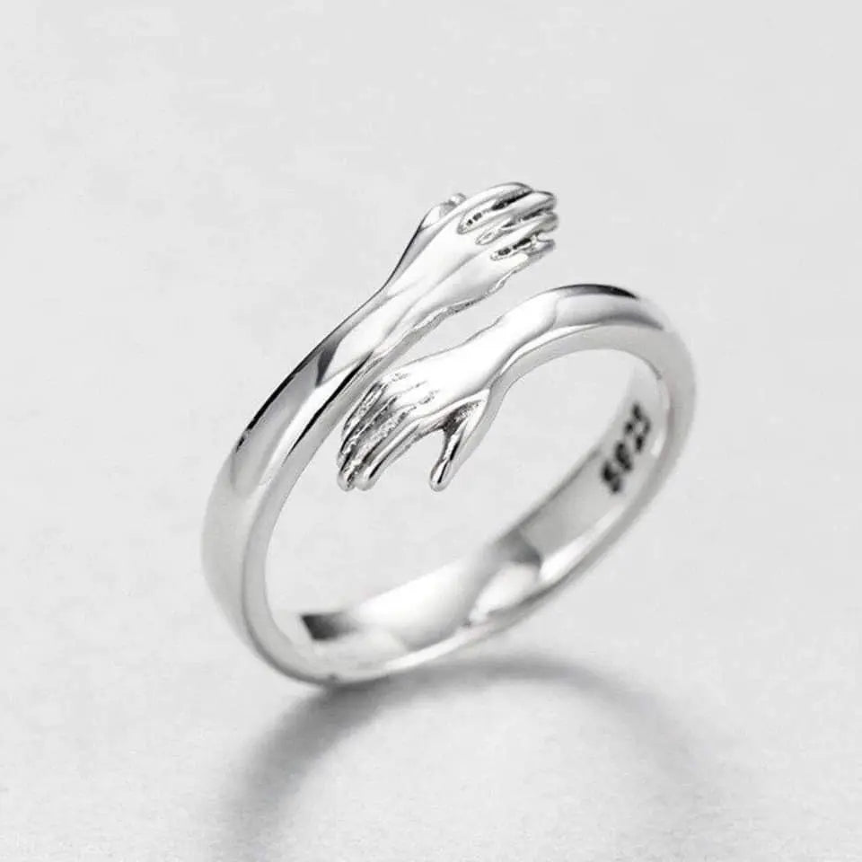 Justerbar silverring i “Embrace”-stil