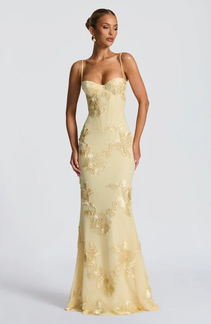 Bodycon Maxi Dress with Lace