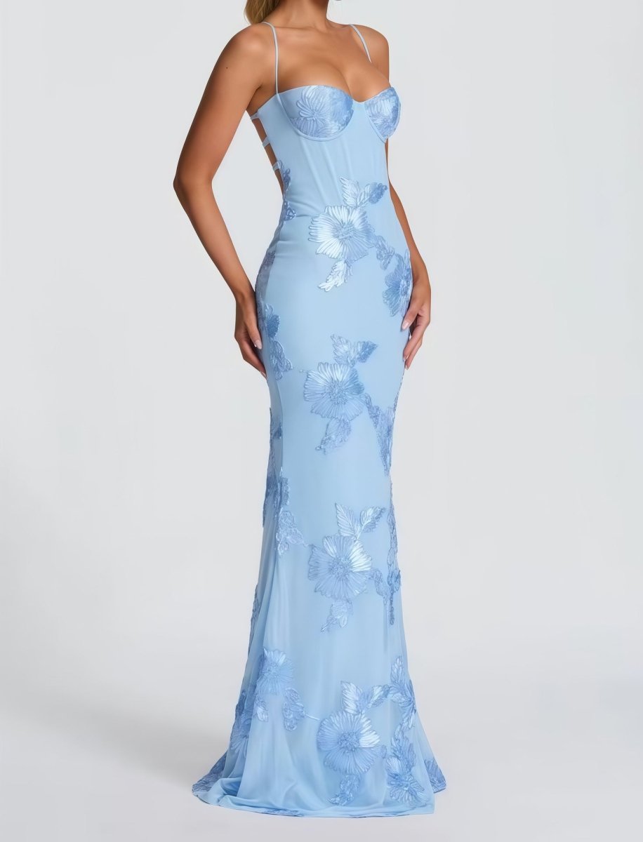 Bodycon Maxi Dress with Lace