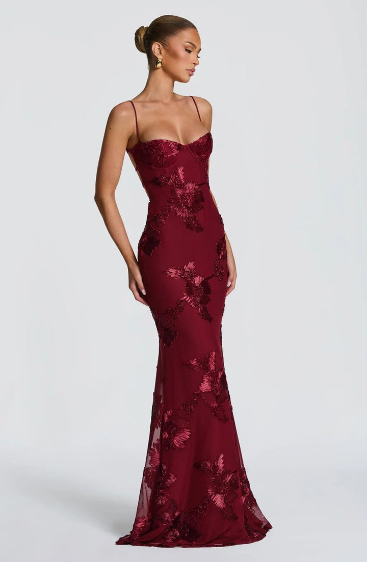Bodycon Maxi Dress with Lace