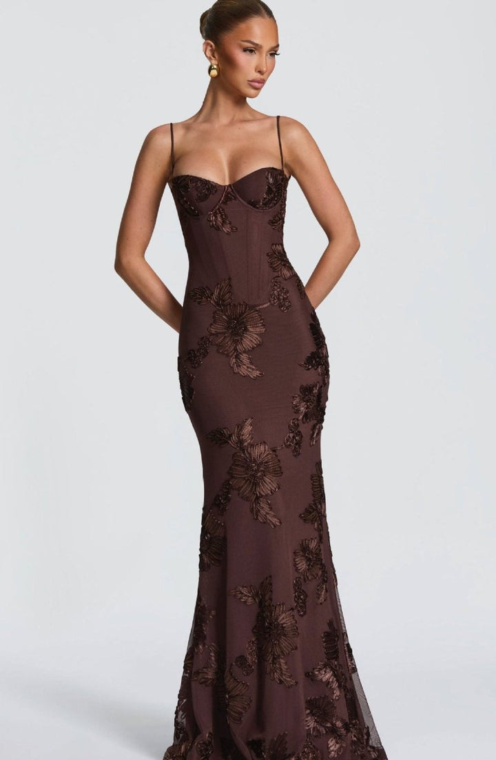 Bodycon Maxi Dress with Lace