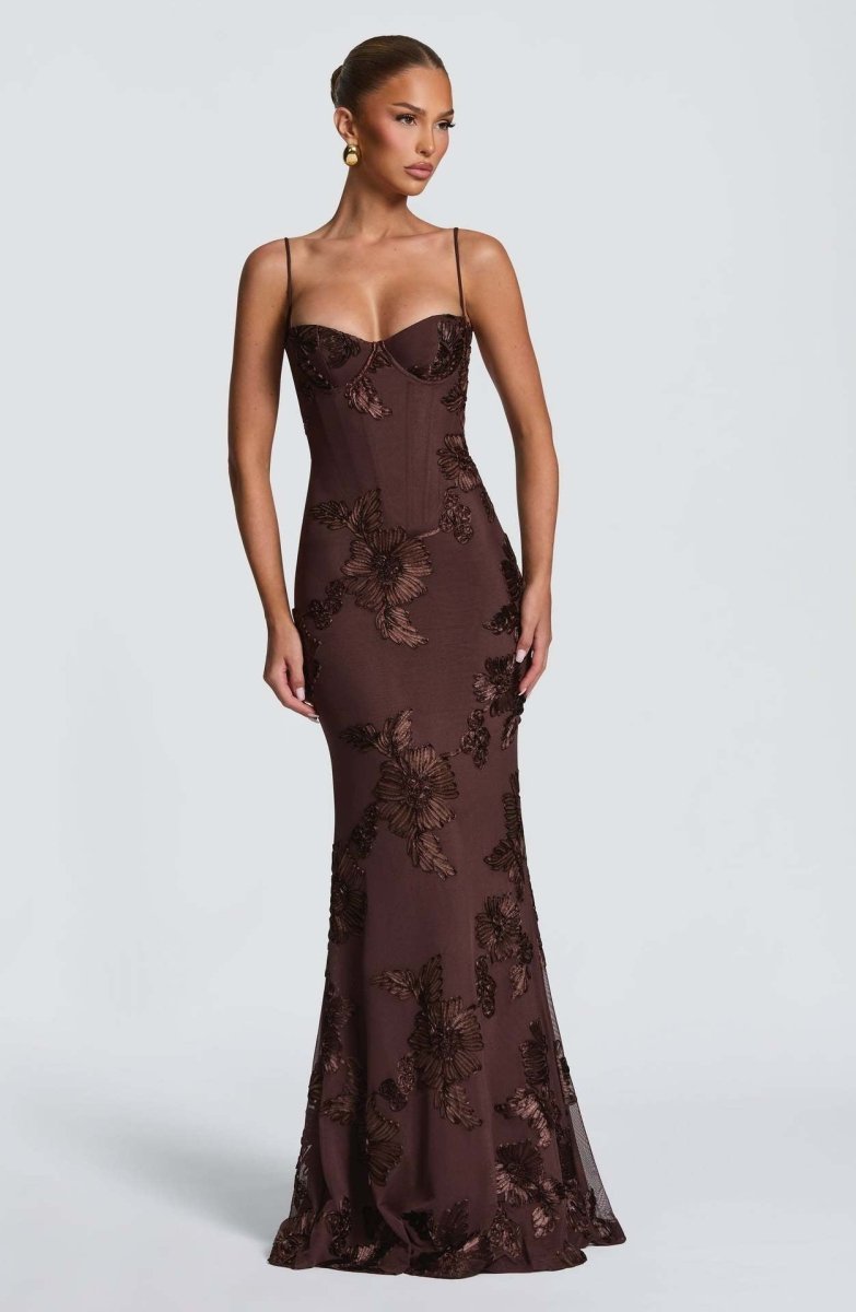 Bodycon Maxi Dress with Lace