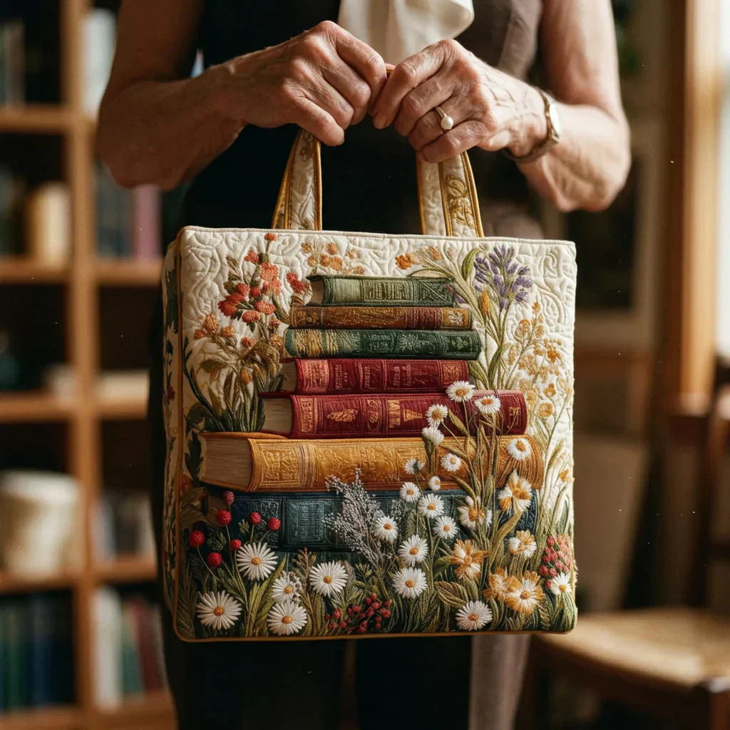 Handgjord quiltad väska – Blommönster