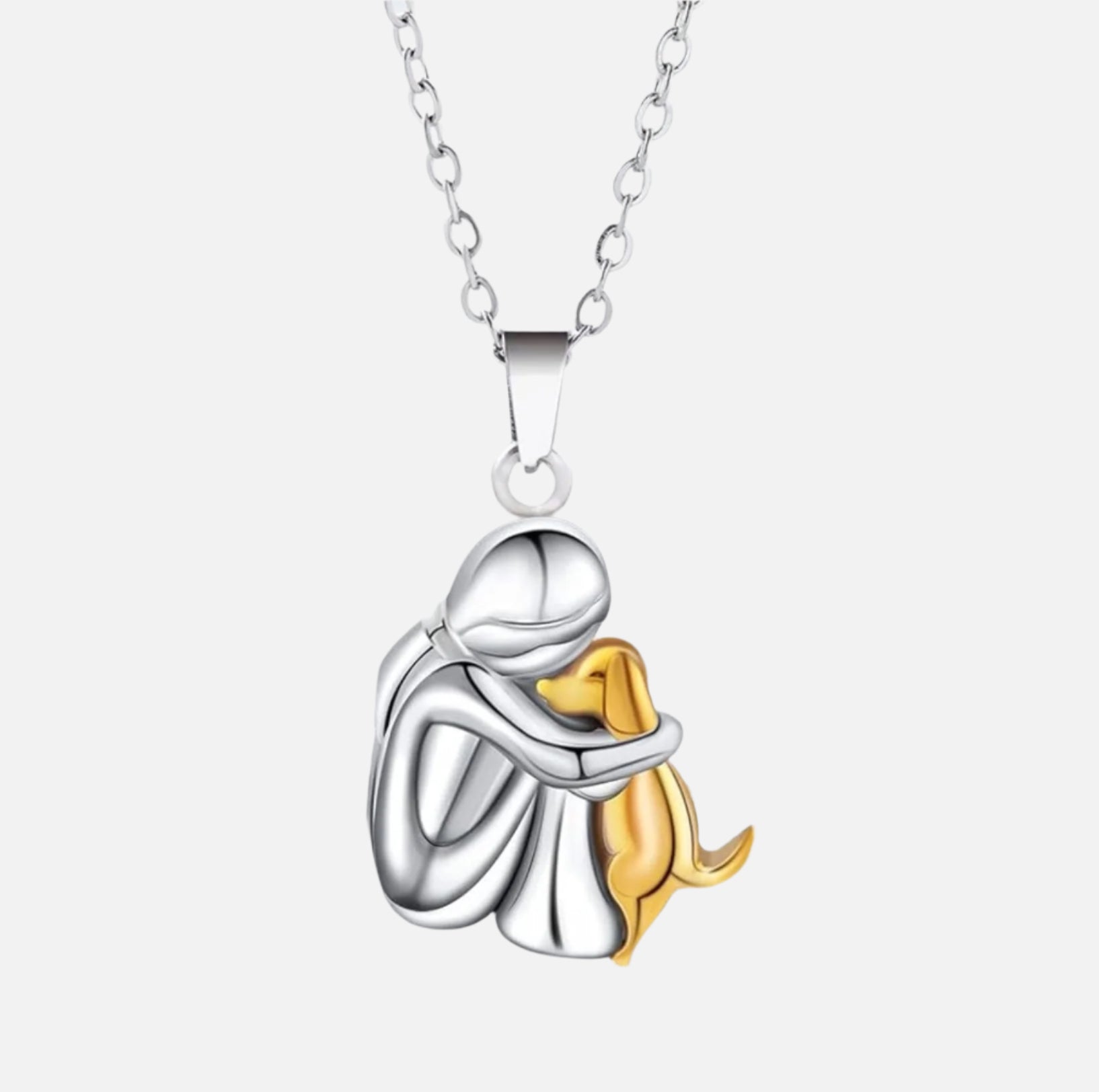 Halsband med omfamningshänge