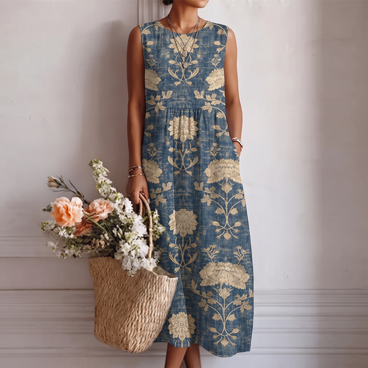 Alberte™ | Classic Midi Floral Dress