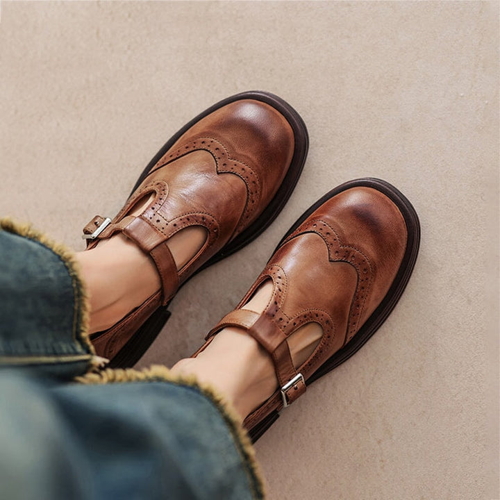 GraceStep Leather Mary Janes