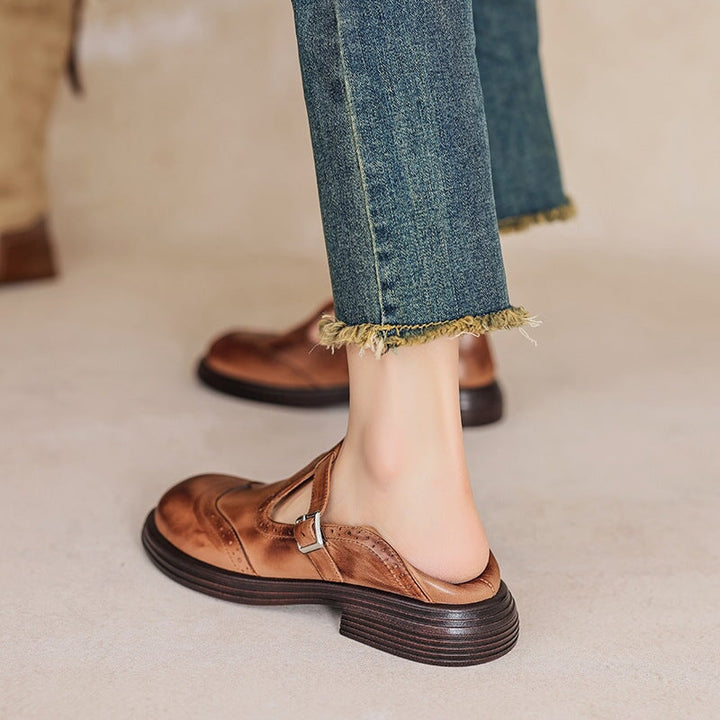 GraceStep Leather Mary Janes