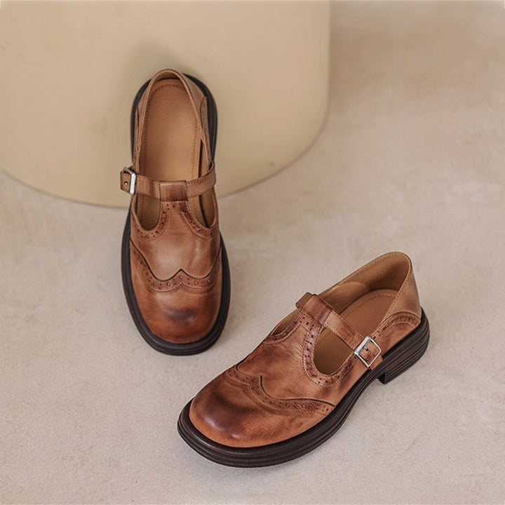 GraceStep Leather Mary Janes