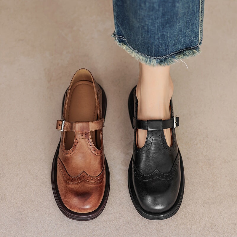 GraceStep Leather Mary Janes