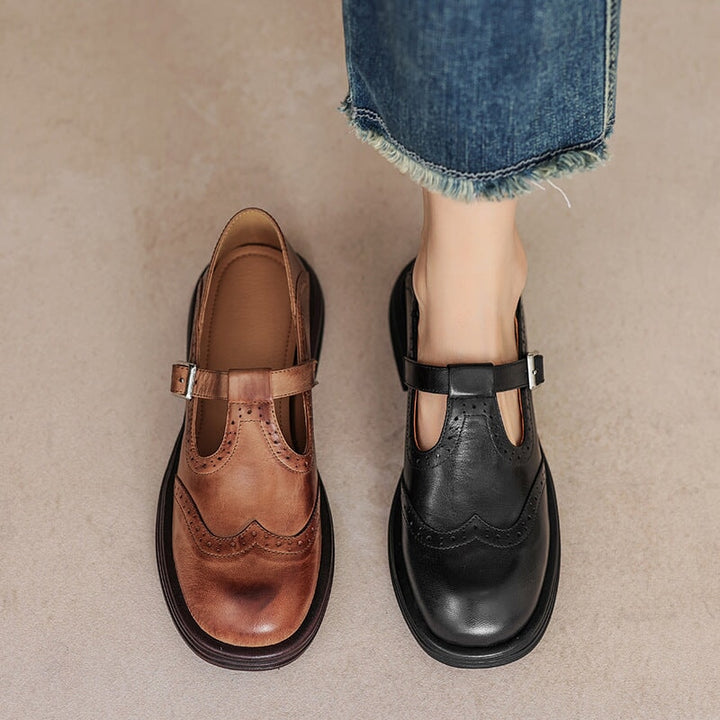 GraceStep Leather Mary Janes