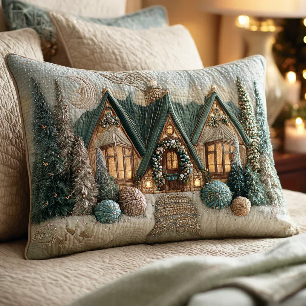 Quiltat kuddfodral – Kristallmorgon