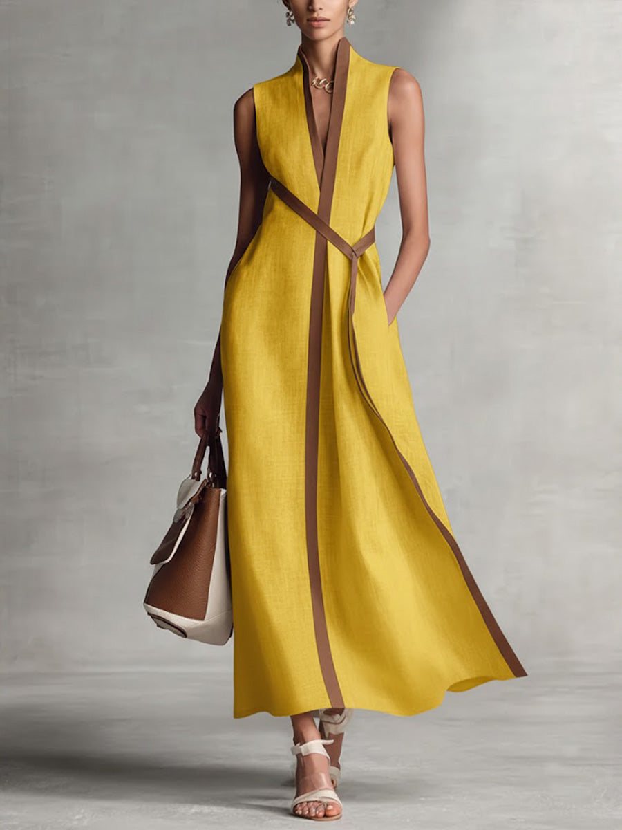 Harper - Sleeveless Wrap Maxi Dress