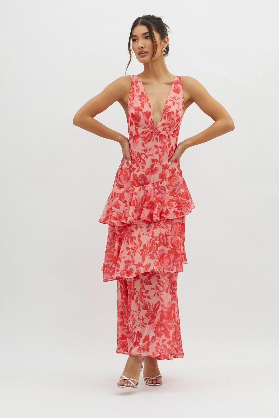 Eva | Ruffle Midi Dress