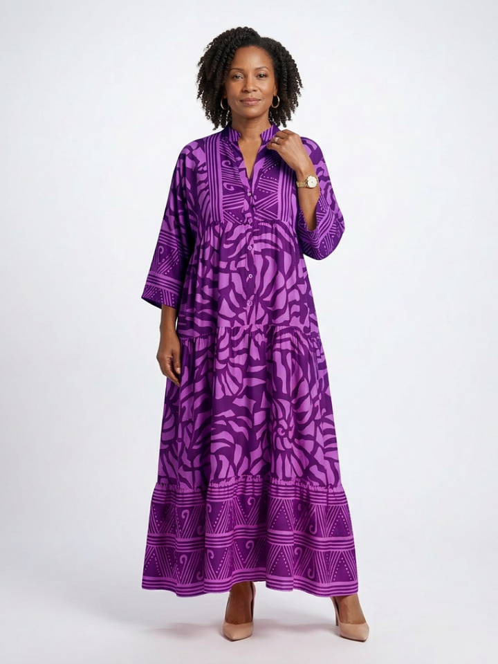 Marielle | Button-Front Midi Dress